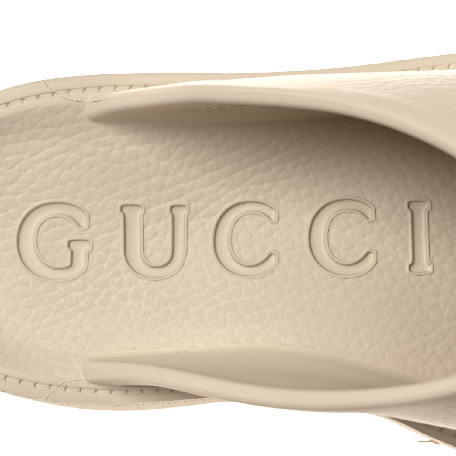 Gucci Rubber Monogram GG Go Through Platform Slide Clogs 40 Mystic White 9 of 11