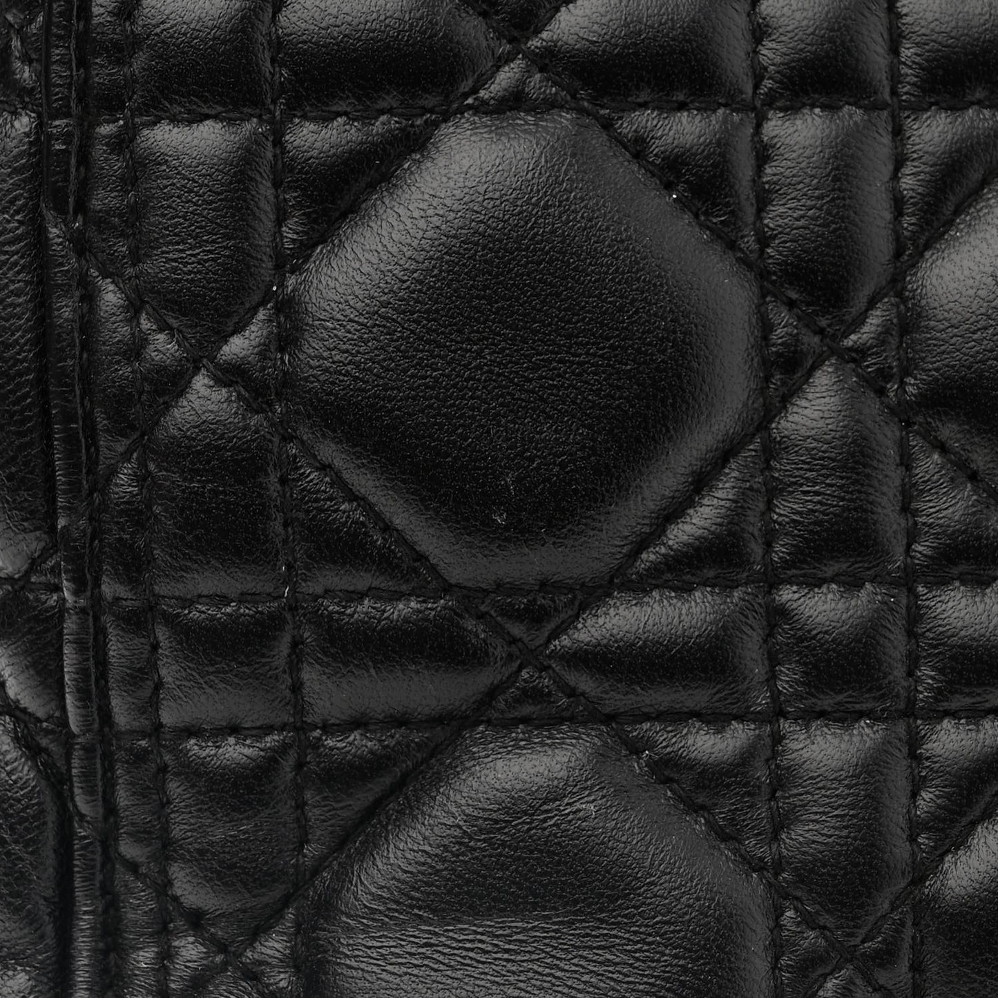 Lambskin Cannage Medium Lady Dior Black