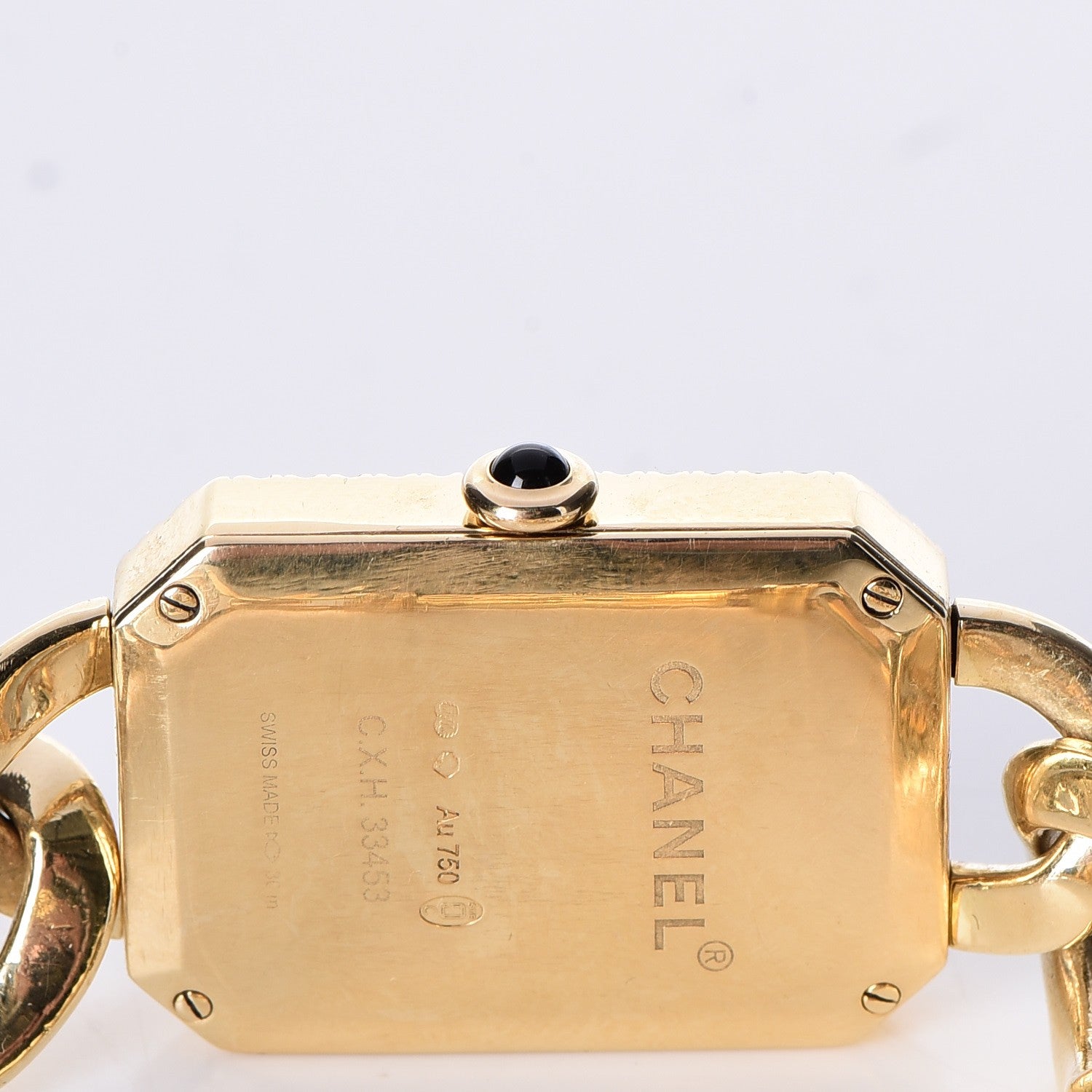 Chanel 18K Yellow Gold Diamond Bezel 20mm Chain Premiere Quartz Watch 6 of 7