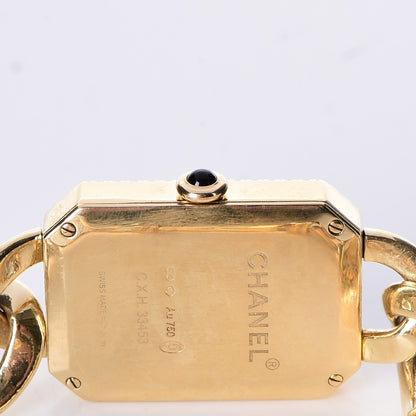 Chanel 18K Yellow Gold Diamond Bezel 20mm Chain Premiere Quartz Watch 6 of 7