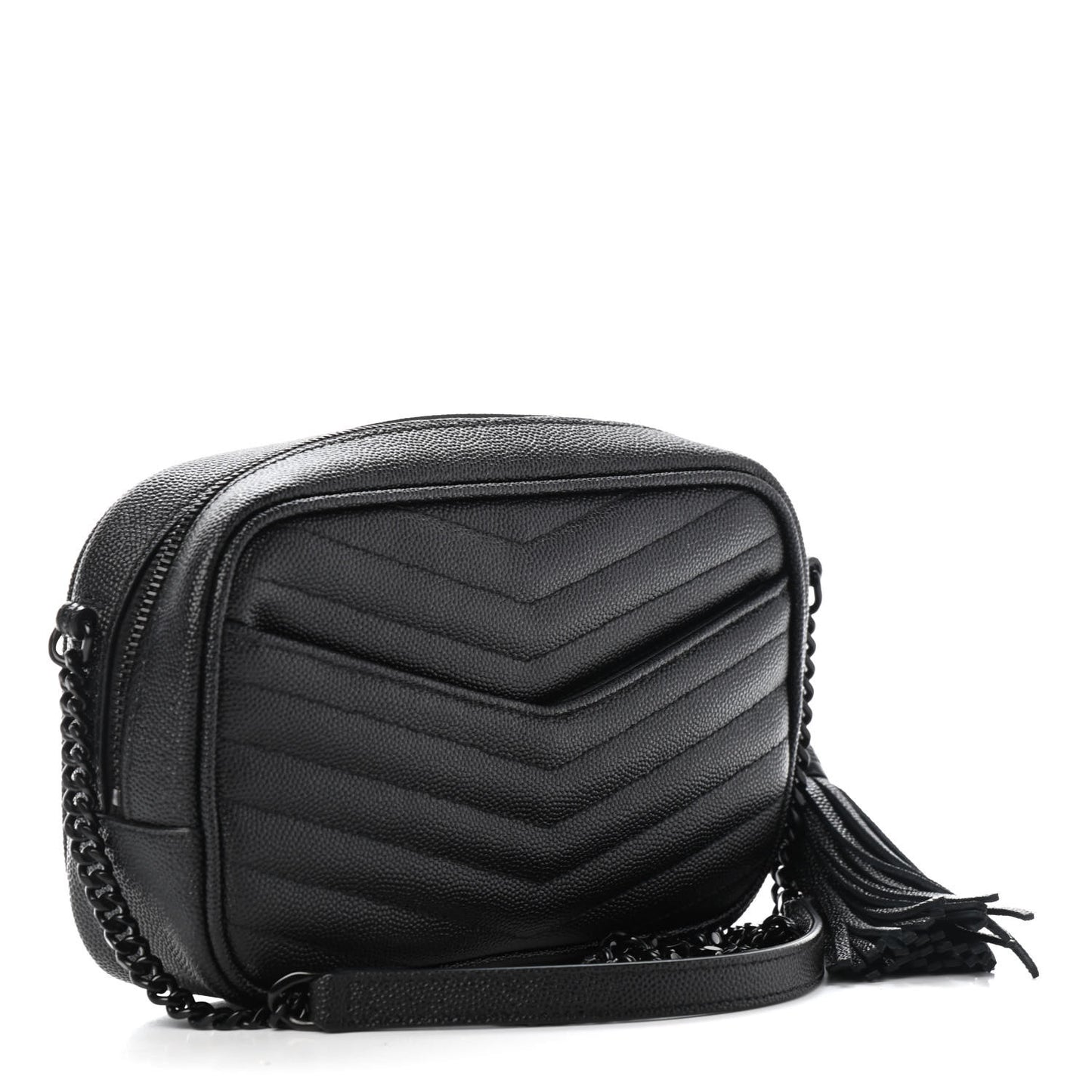 Grain De Poudre Matelasse Monogram Mini Lou Camera Bag Black