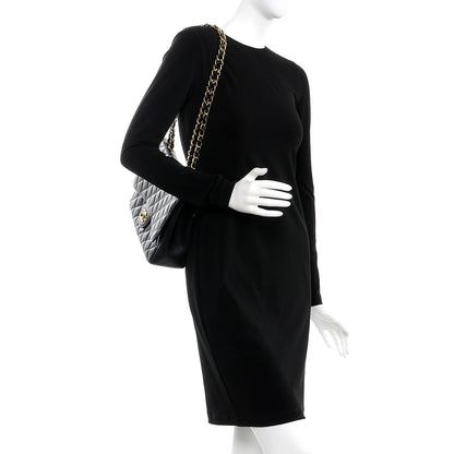 Chanel Caviar Quilted Jumbo Single Flap Black 2 of 14