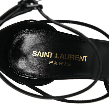 Saint Laurent Vernice Chiffon Cassandra 100 Sandals 36.5 Black 9 of 10