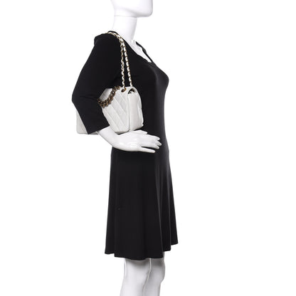 Chanel Aged Calfskin Quilted Small Pondichery Flap White 2 of 10