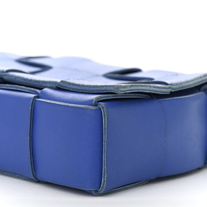 Bottega Veneta Lambskin Maxi Intrecciato Cassette Crossbody Bag Cobalt 10 of 10