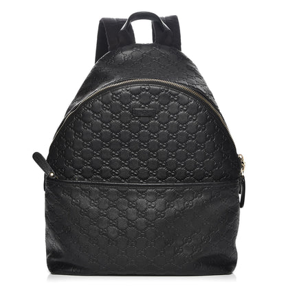 Gucci Guccissima Medium Classic Backpack Black 1 of 7