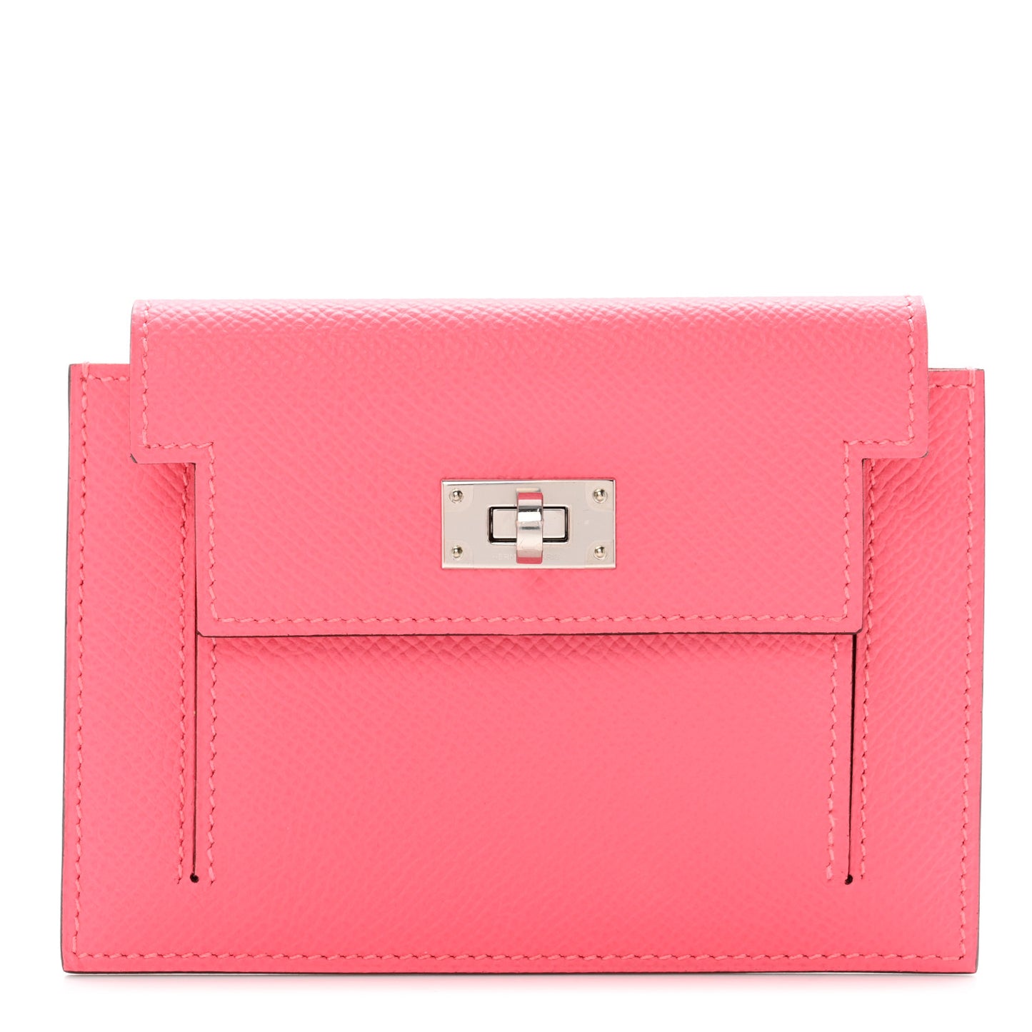 Epsom Kelly Pocket Compact Wallet Rose Azalee
