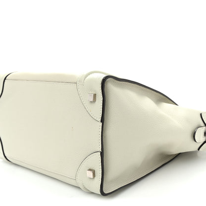 Celine Drummed Calfskin Mini Luggage Pebble Grey 9 of 12