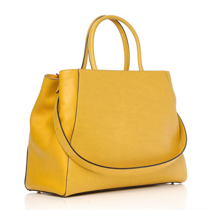 Fendi Vitello Elite Regular 2Jours Tote Mustard 3 of 11