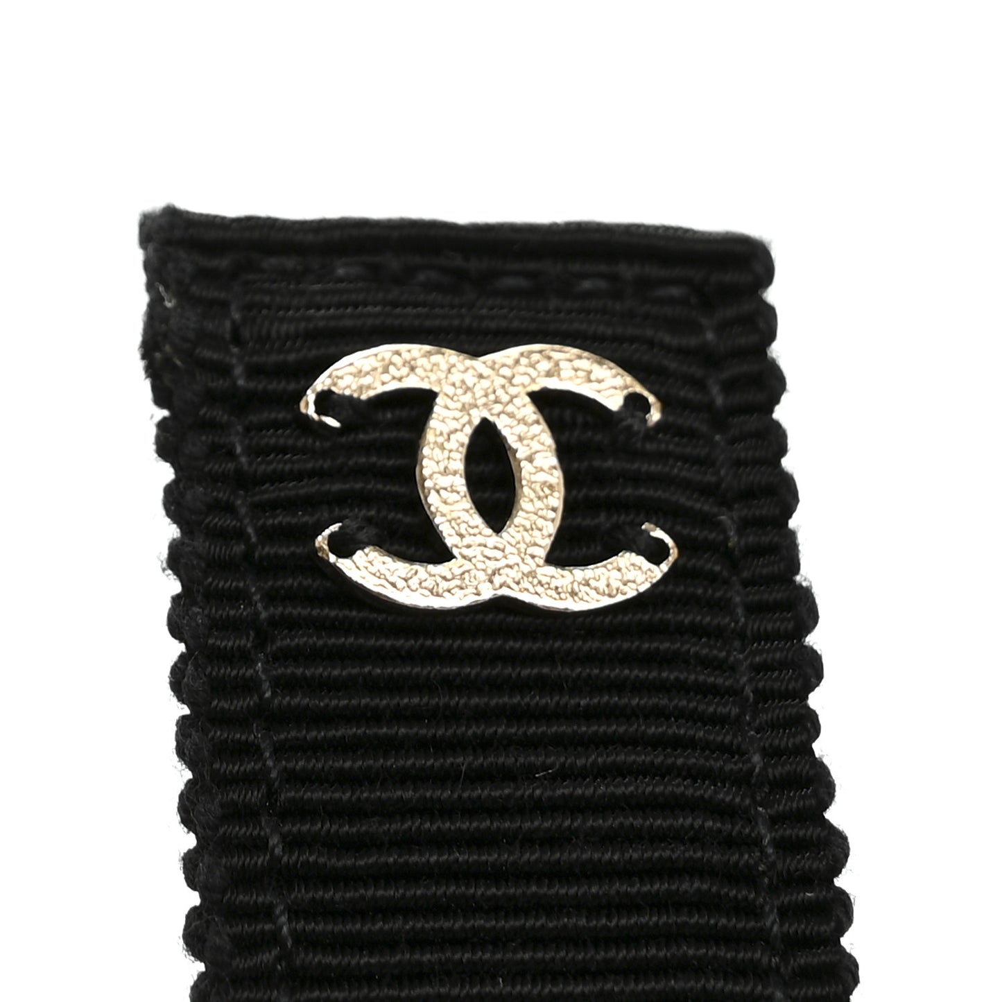 Grosgrain Chain CC Bow Belt Black