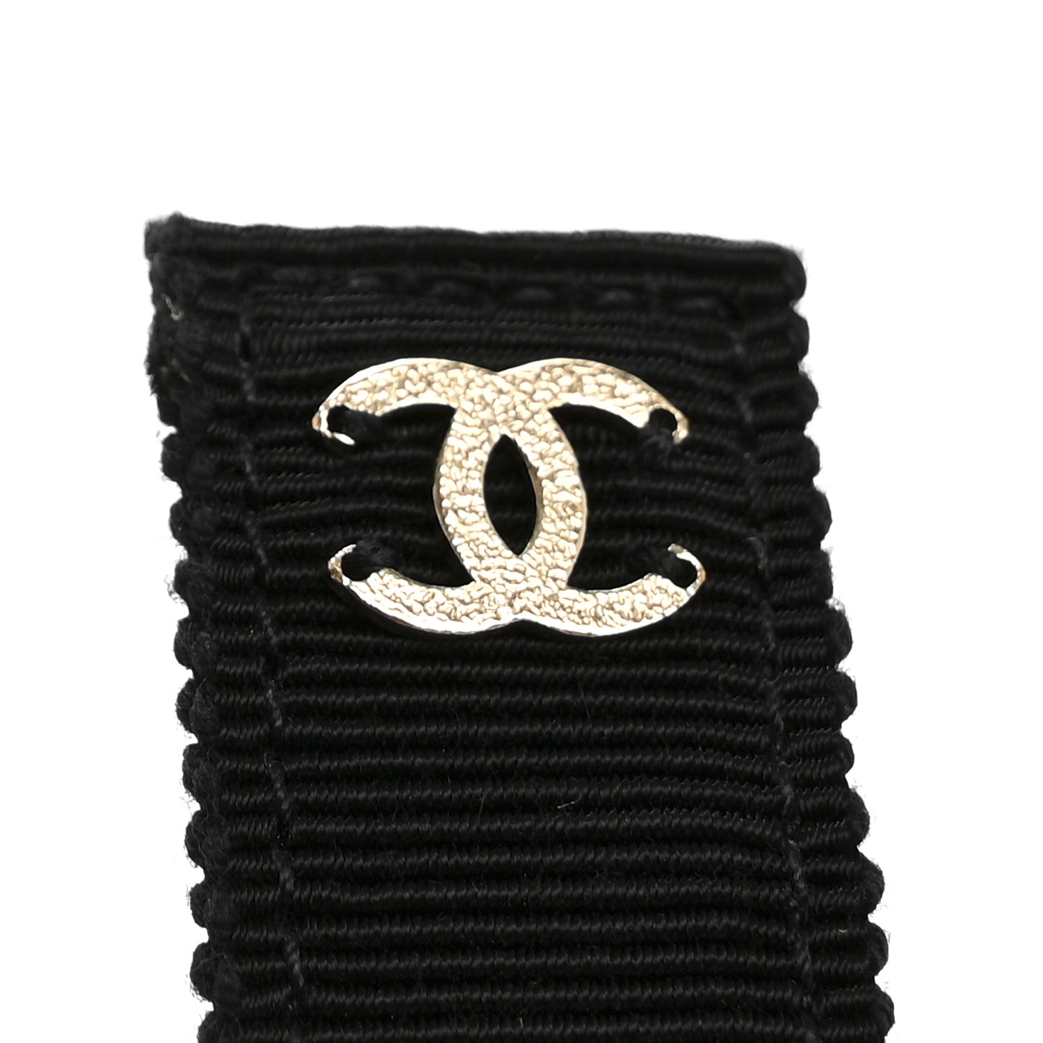 Chanel Grosgrain Chain CC Bow Belt Black 4 of 4