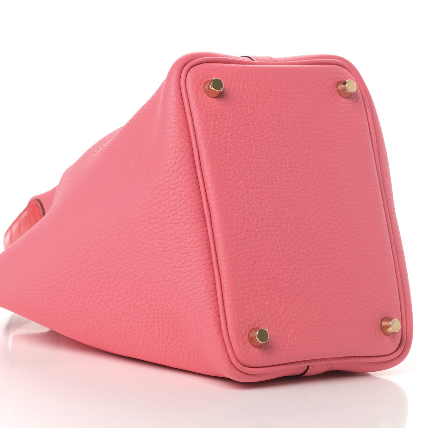 Taurillon Clemence Matte Alligator Picotin Lock Touch 18 PM Rose Azalee