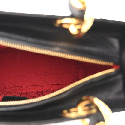 Christian Dior Lambskin Cannage Medium Lady Dior Black 5 of 10