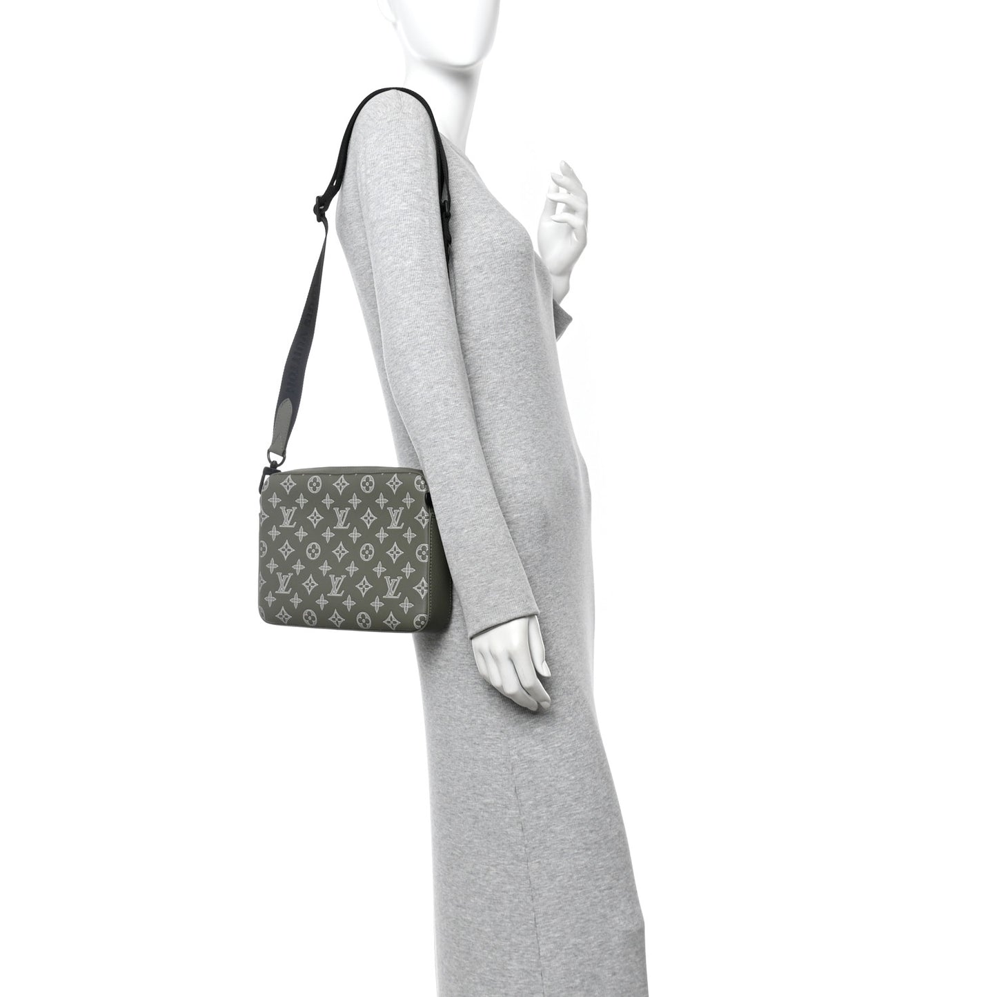 Monogram Shadow G65 Trio Messenger Olive Green