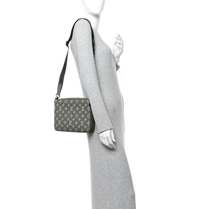 Louis Vuitton Monogram Shadow G65 Trio Messenger Olive Green 2 of 11