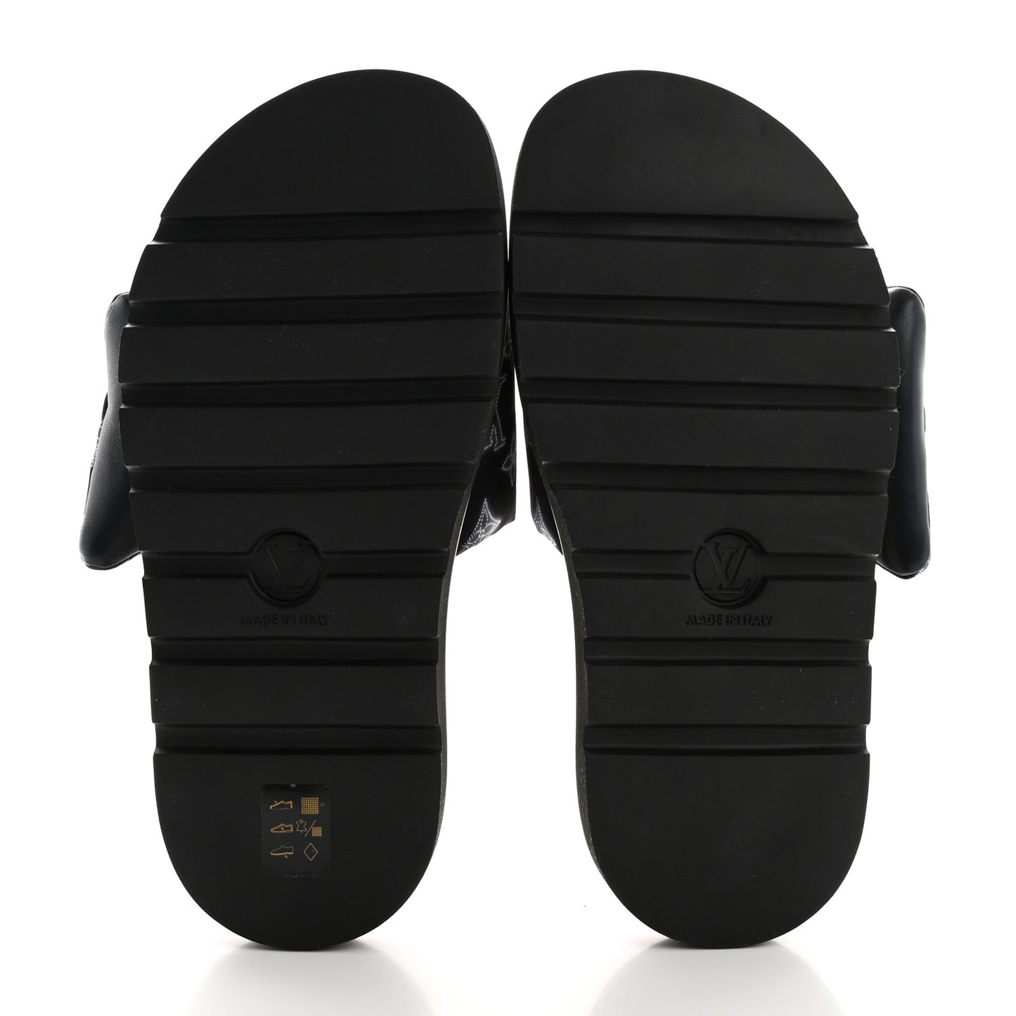 Nylon Monogram Womens Pool Pillow Comfort Mules 39 Navy Blue