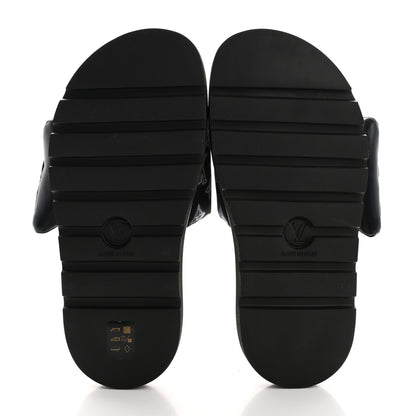 Louis Vuitton Nylon Monogram Womens Pool Pillow Comfort Mules 39 Navy Blue 6 of 9