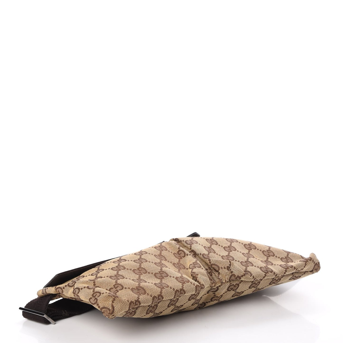 GG Monogram Double Pocket Belt Bag Dark Brown