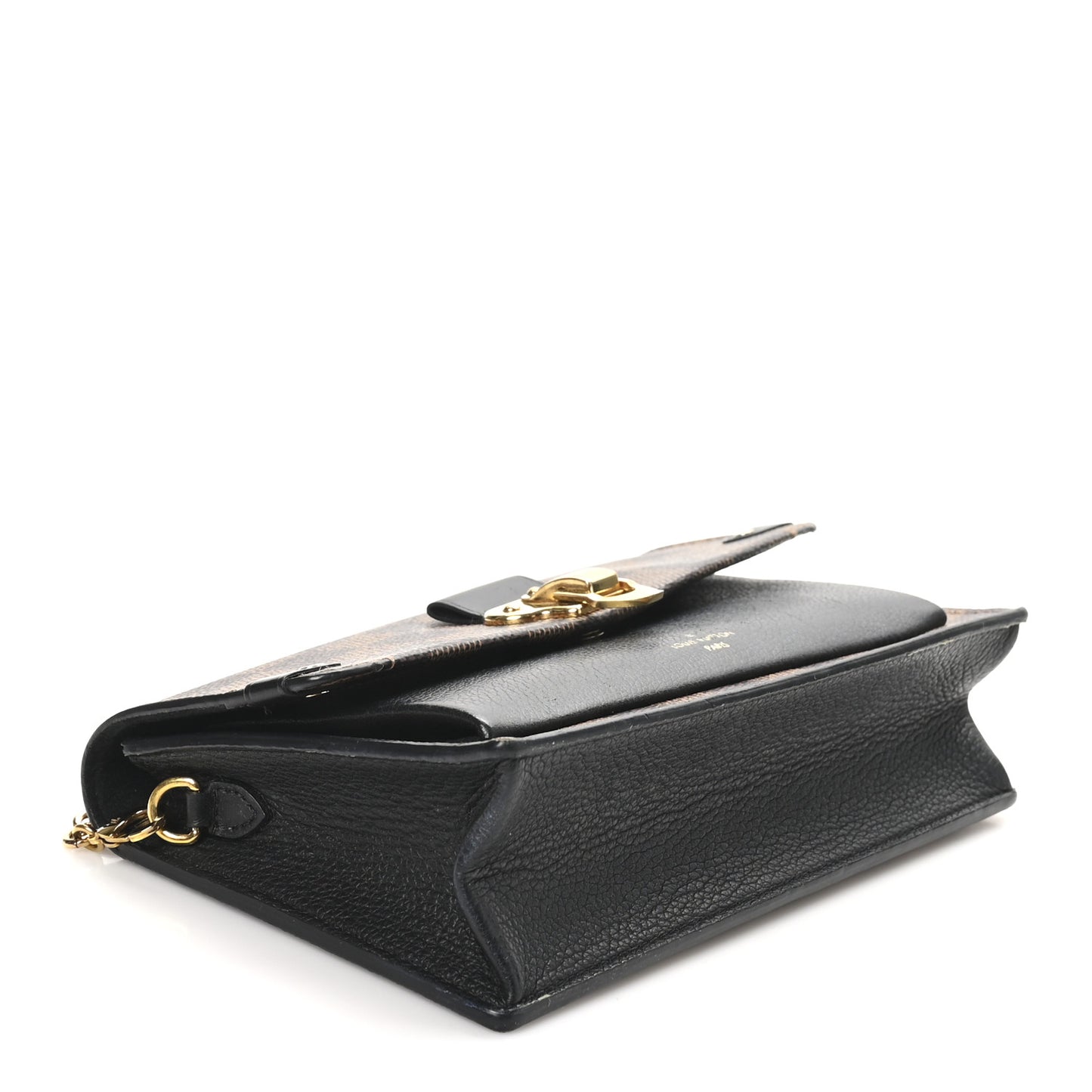 Damier Ebene Vavin Chain Wallet Black