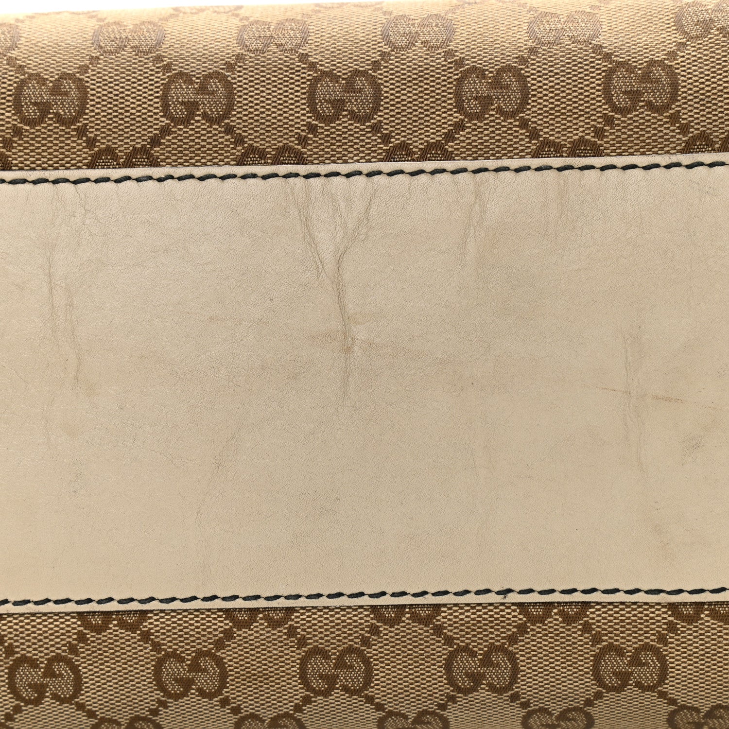 Gucci Monogram Margaux Calfskin Large Emily Chain Shoulder Bag Beige Ebony Mystic White 25 of 25