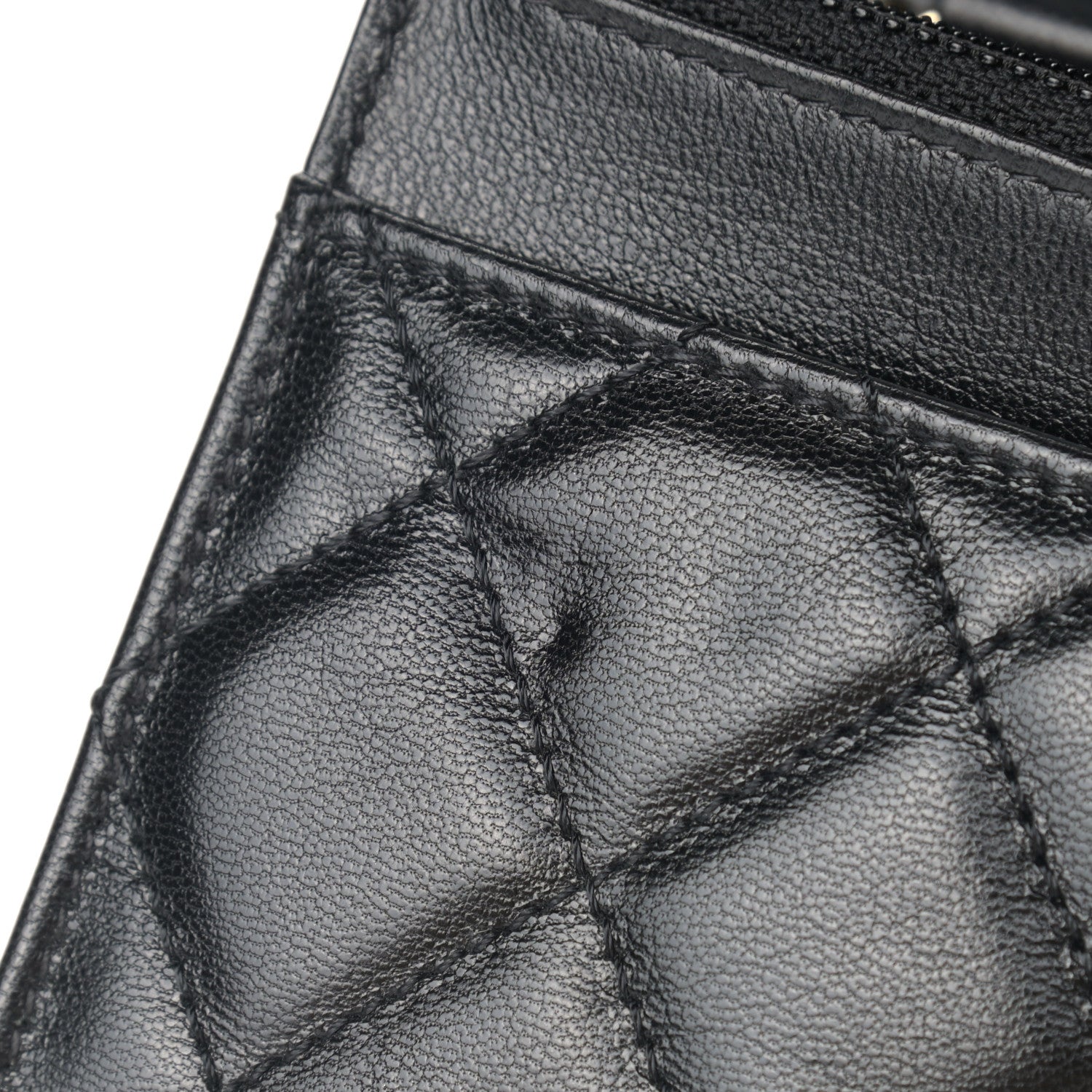 Chanel Goatskin Quilted Timeless CC Wallet On Chain WOC Black 11 of 13