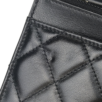 Chanel Goatskin Quilted Timeless CC Wallet On Chain WOC Black 11 of 13