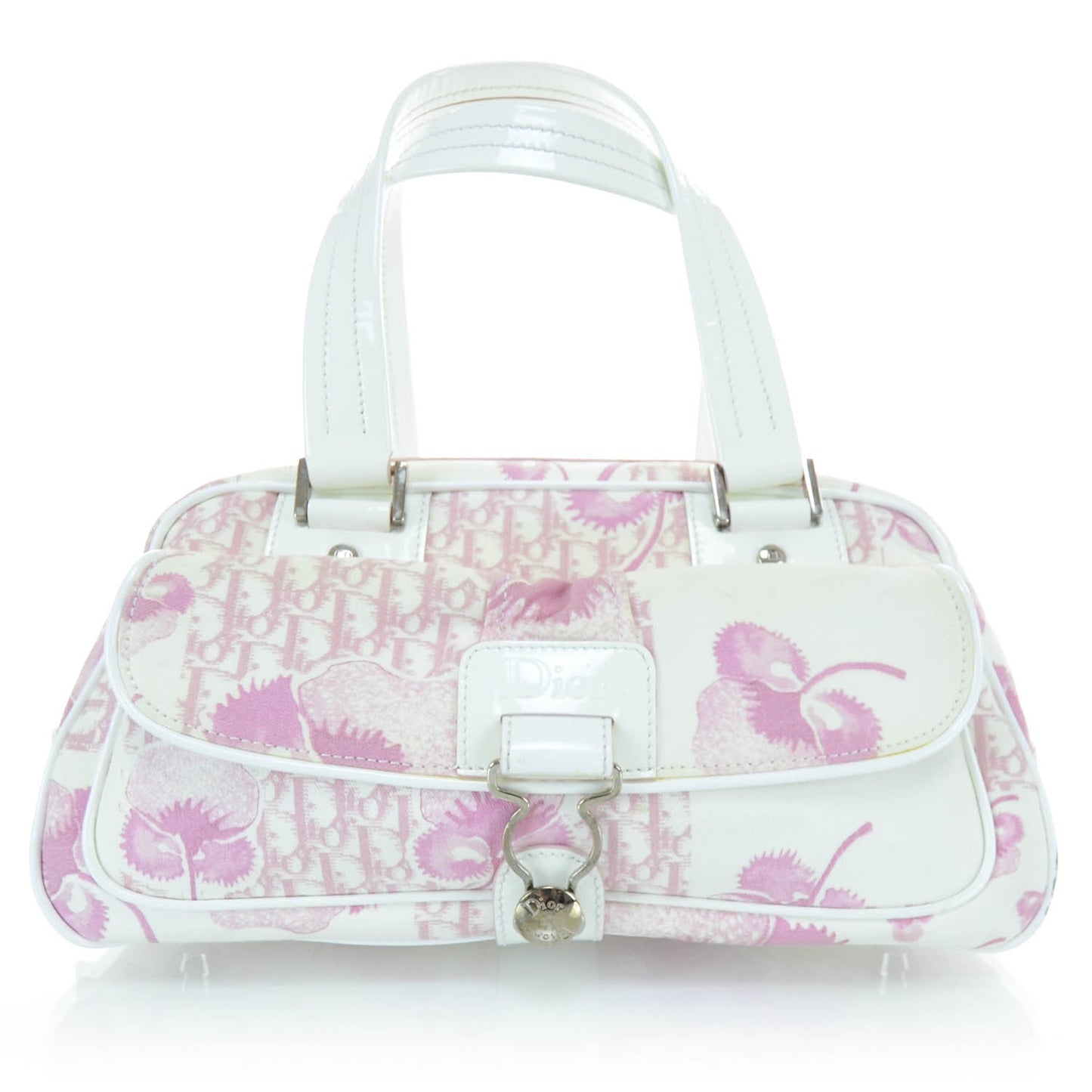 Canvas Monogram Floral Bowler Pink