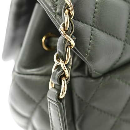 Chanel Lambskin Quilted Large Urban Spirit Backpack Dark Green 12 of 12