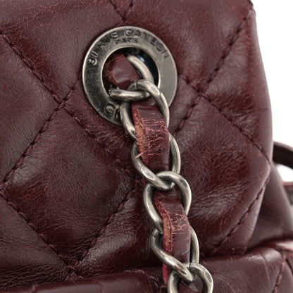 Chanel Glazed Calfskin Quilted Large Salzburg Backpack Burgundy 13 of 14