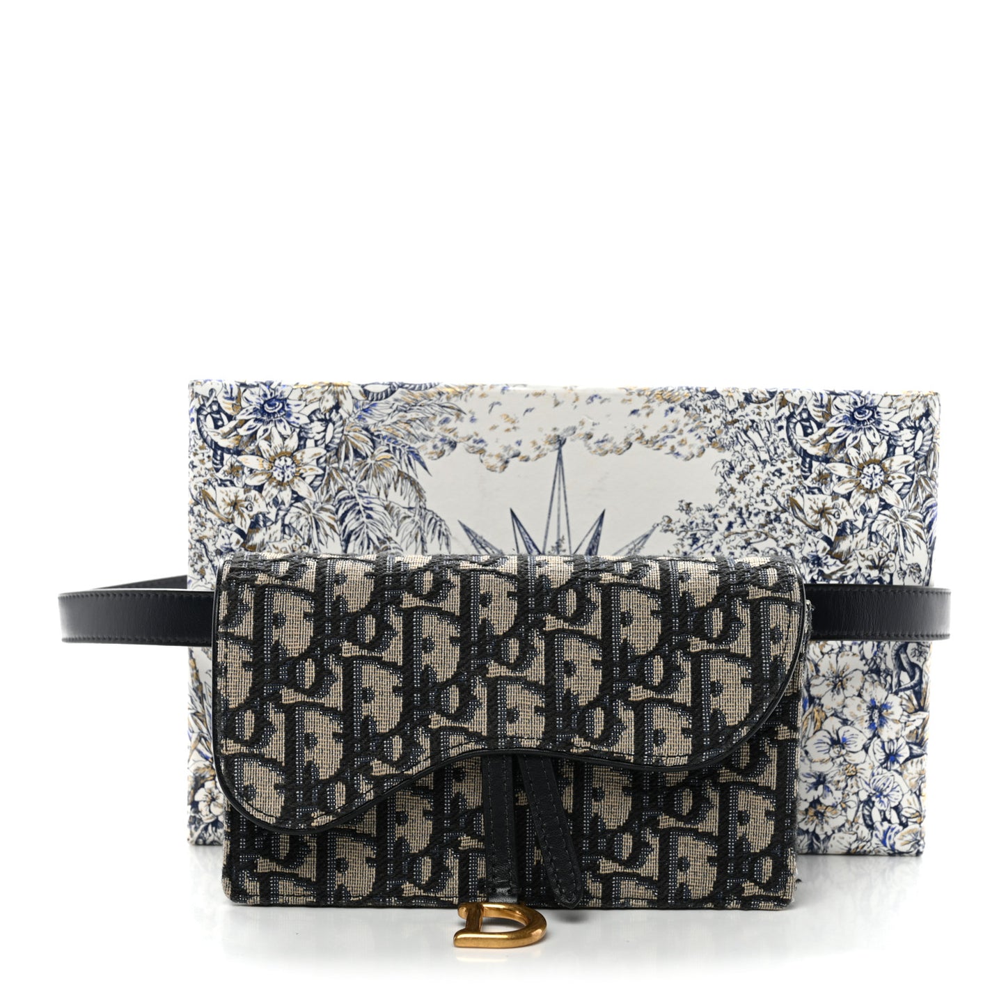 Oblique Saddle Belt Bag Blue
