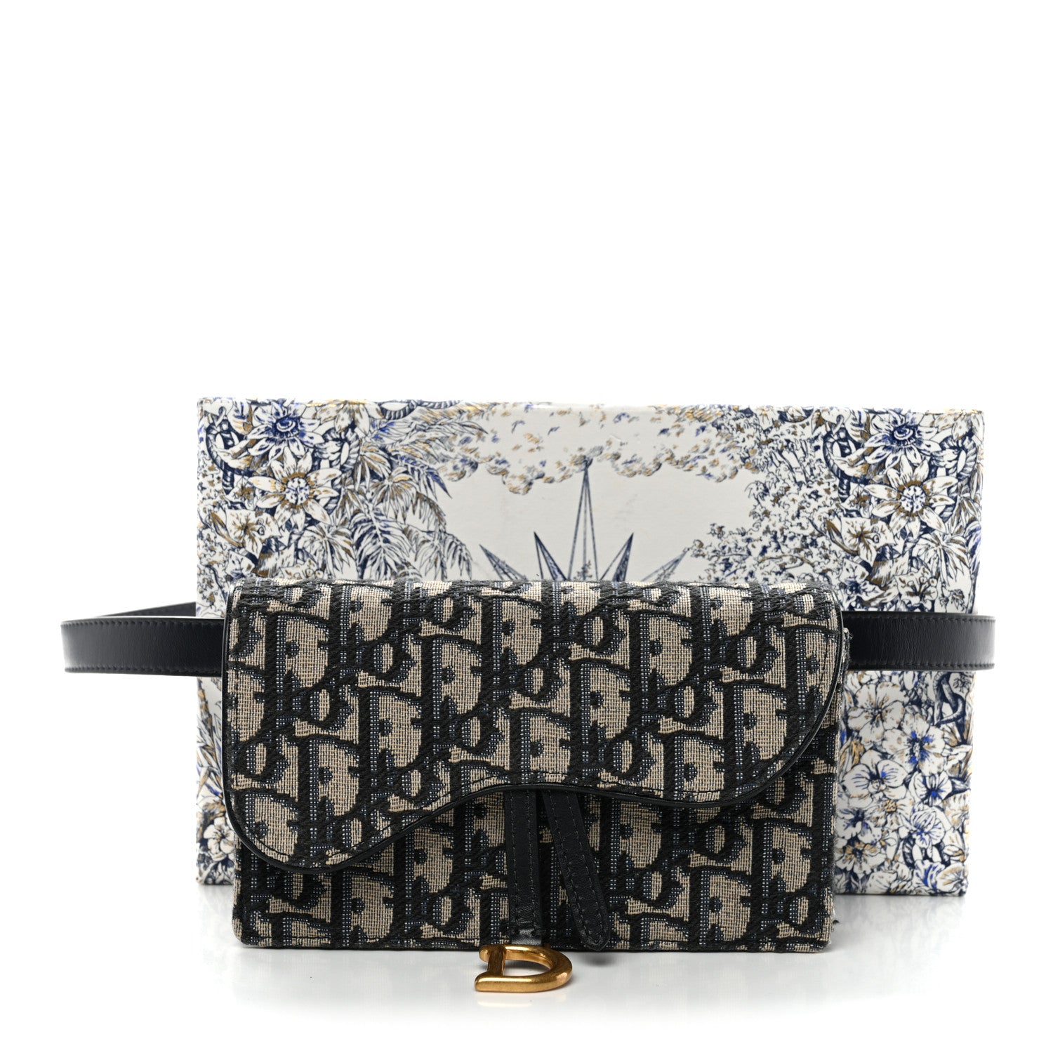 Christian Dior Oblique Saddle Belt Bag Blue 14 of 14