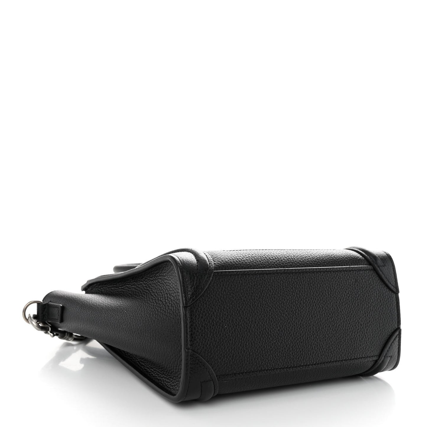 Drummed Calfskin Nano Luggage Black