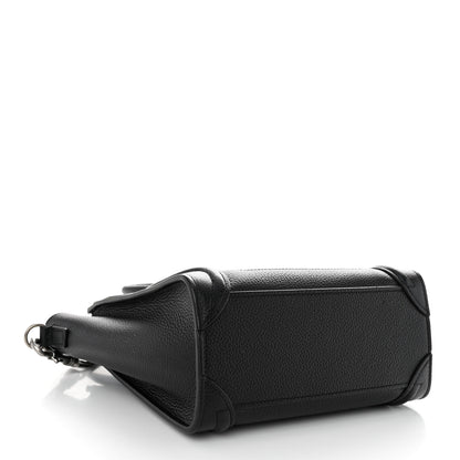 Celine Drummed Calfskin Nano Luggage Black 4 of 11