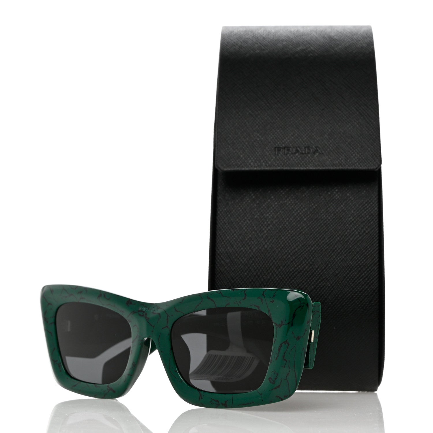 Prada Acetate Symbole Sunglasses SPR 13Z Green 8 of 8