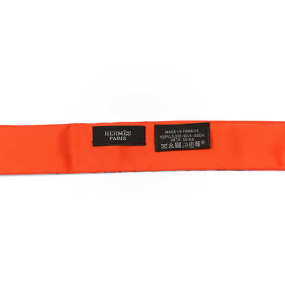 Hermes Silk Animapolis Twillon Orange Vert Bleu 3 of 3