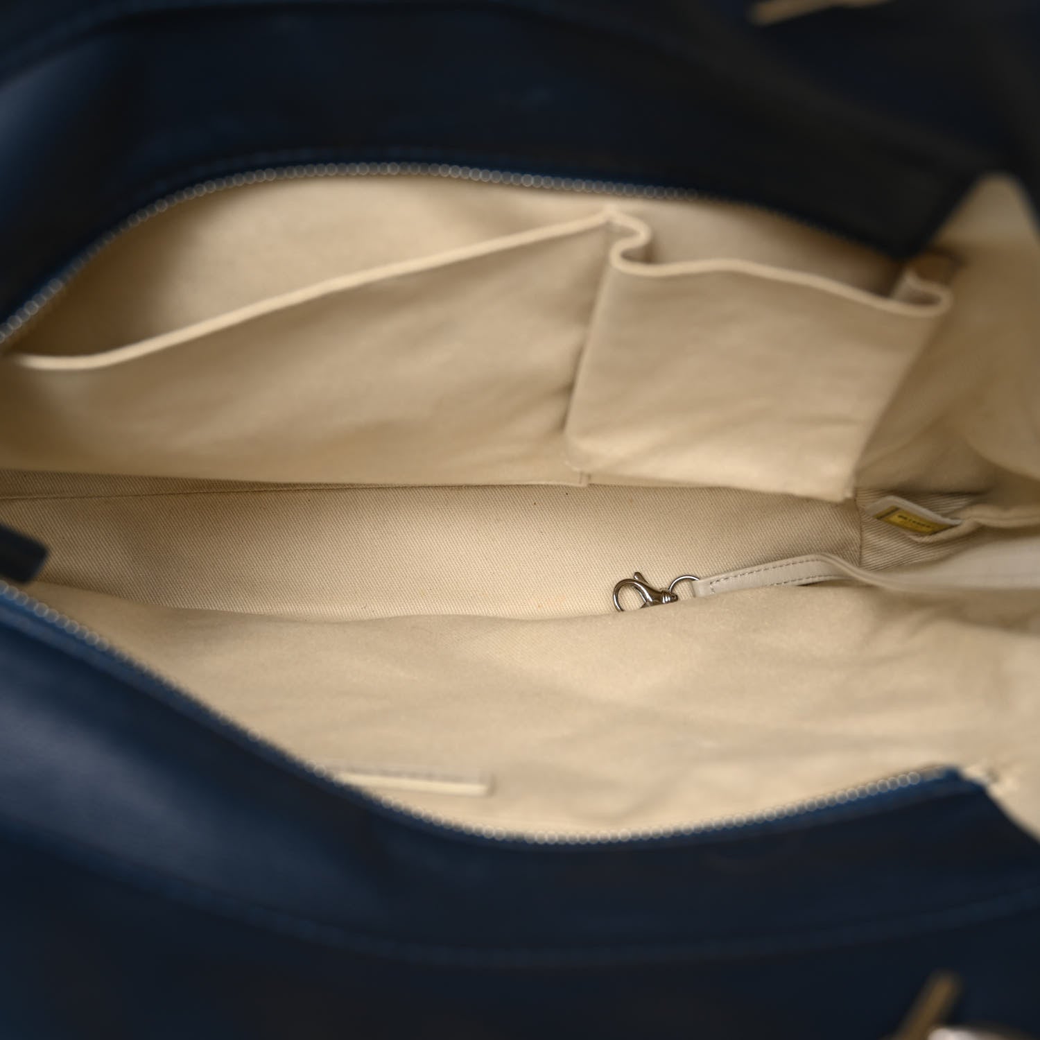 Chanel Calfskin Quilted In The Business North South Tote Blue 5 of 10