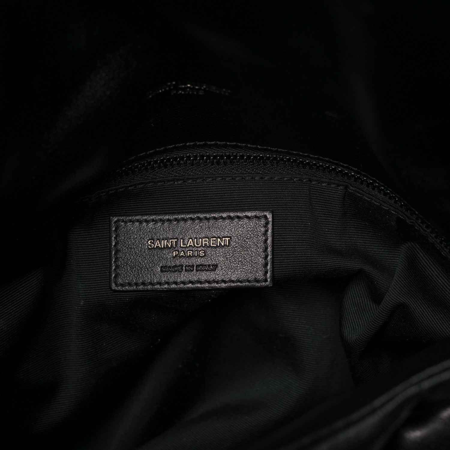 Saint Laurent Lambskin Quilted Monogram Monochrome Small Loulou Puffer Chain Satchel Black 7 of 13