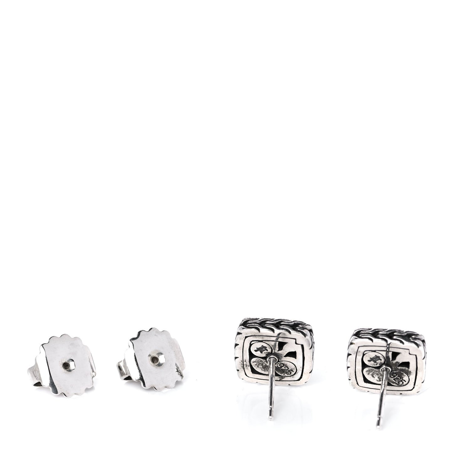 Sterling Silver Jaisalmer Dot Square Earrings