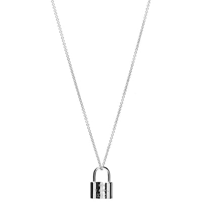 Tiffany Sterling Silver 1837 Lock Charm Pendant Necklace 1 of 6
