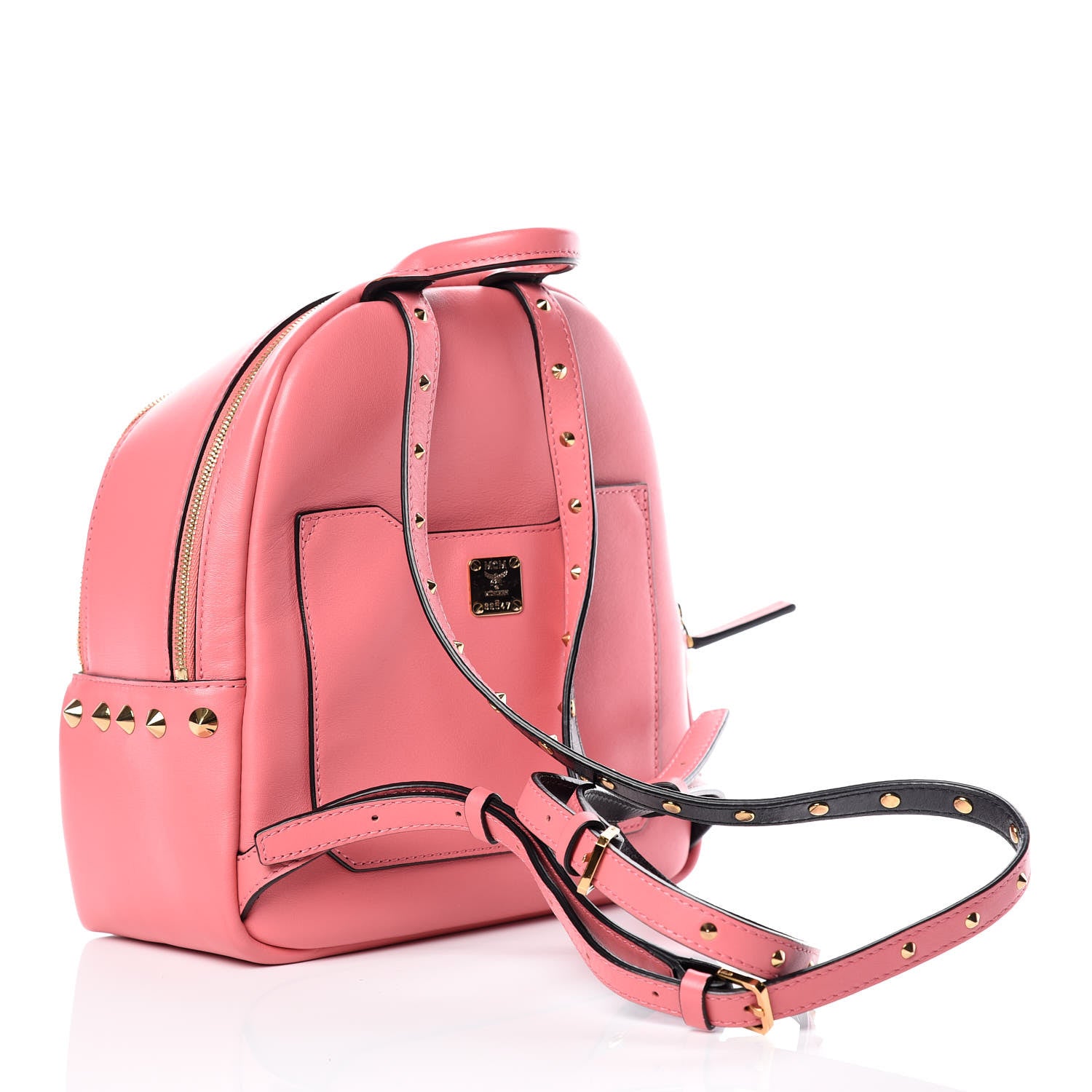 MCM Calfskin Mini Duchess Polke Studs Backpack Pink 3 of 11