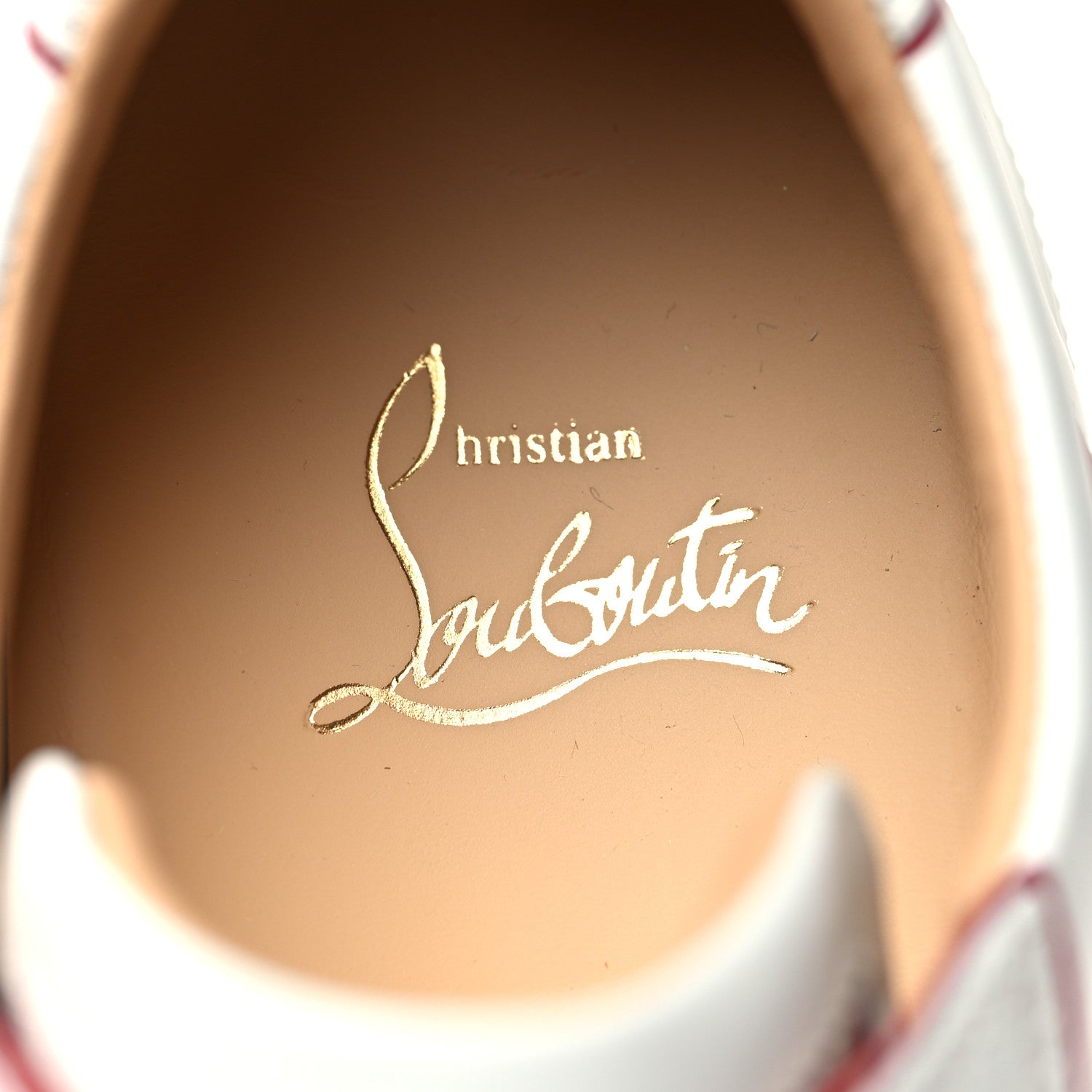 Christian Louboutin Calfskin Patent Vieirissima Flat Sneakers 38 White Multicolor 8 of 8