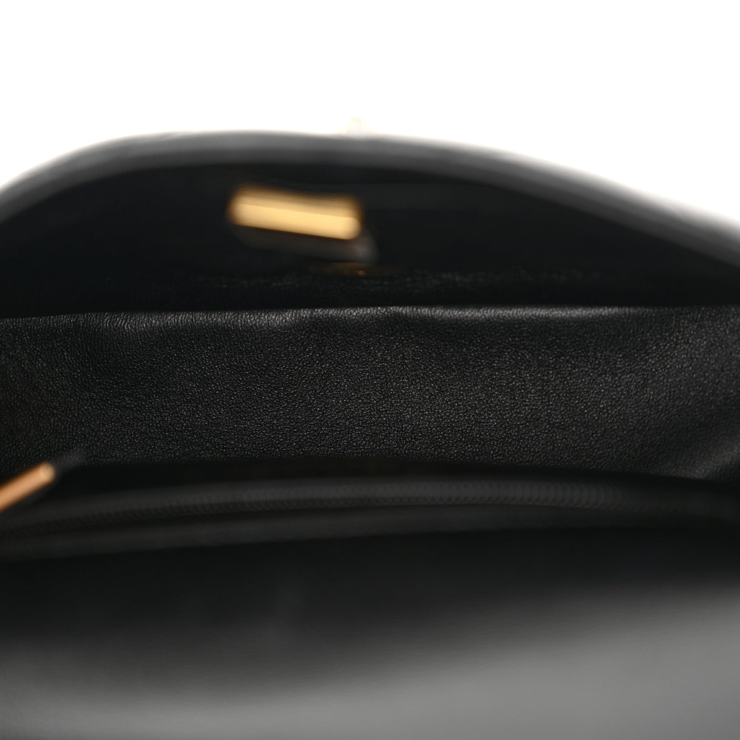Shiny Lambskin Quilted Mini Sweetheart Flap Black