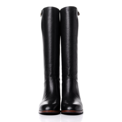 Gucci Calfskin Piuma Lux Energy High Boots 39.5 Black 2 of 11