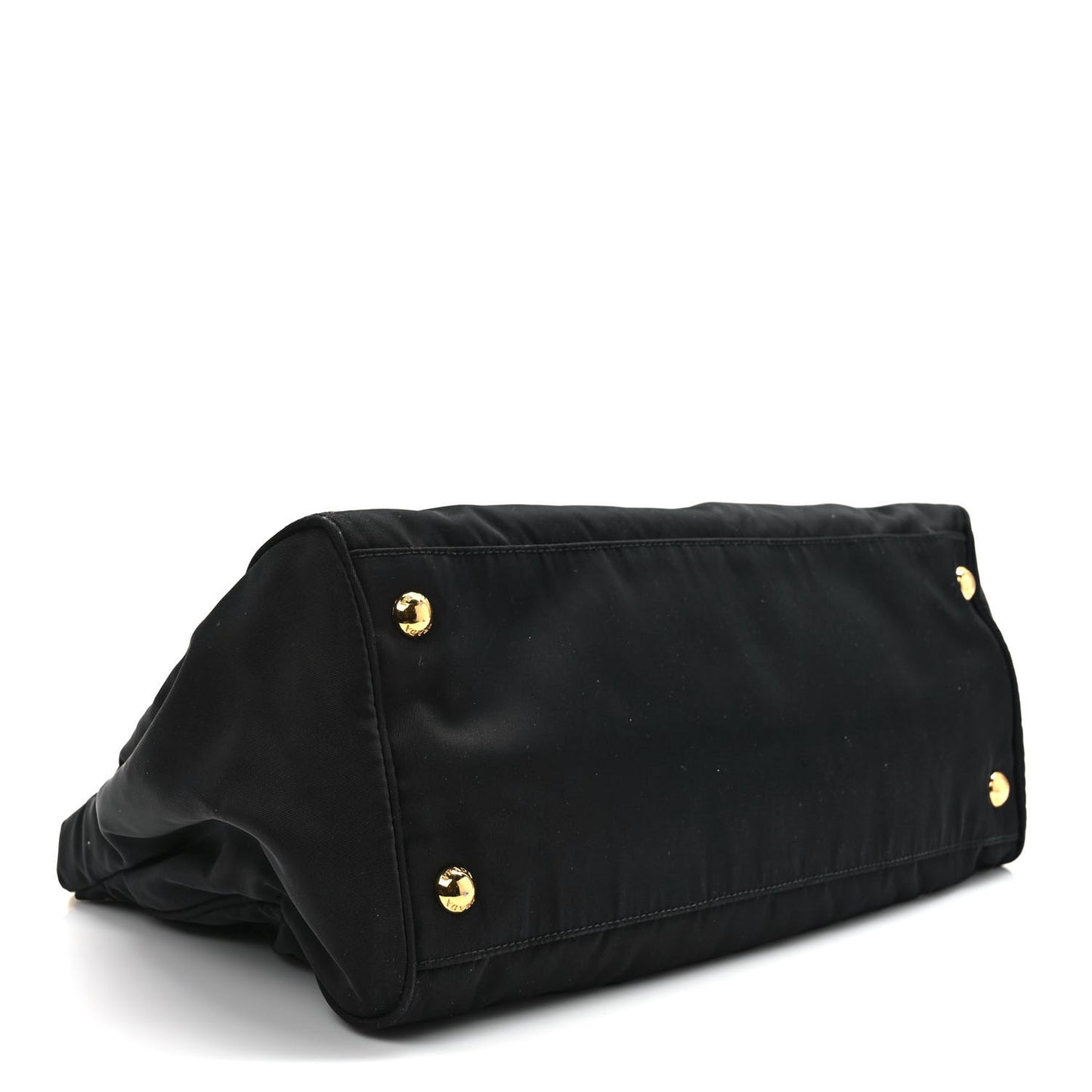 Tessuto Nylon Saffiano Shopping Tote Black