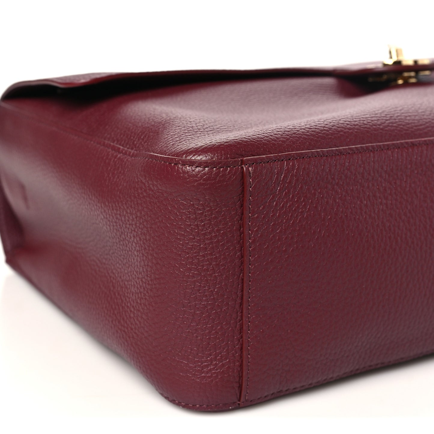 Grained Calfskin Souplissimo Maxi Flap Burgundy
