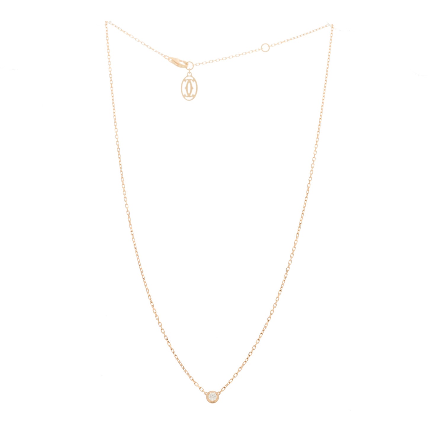 18K Yellow Gold Diamond XS D'Amour Pendant Necklace