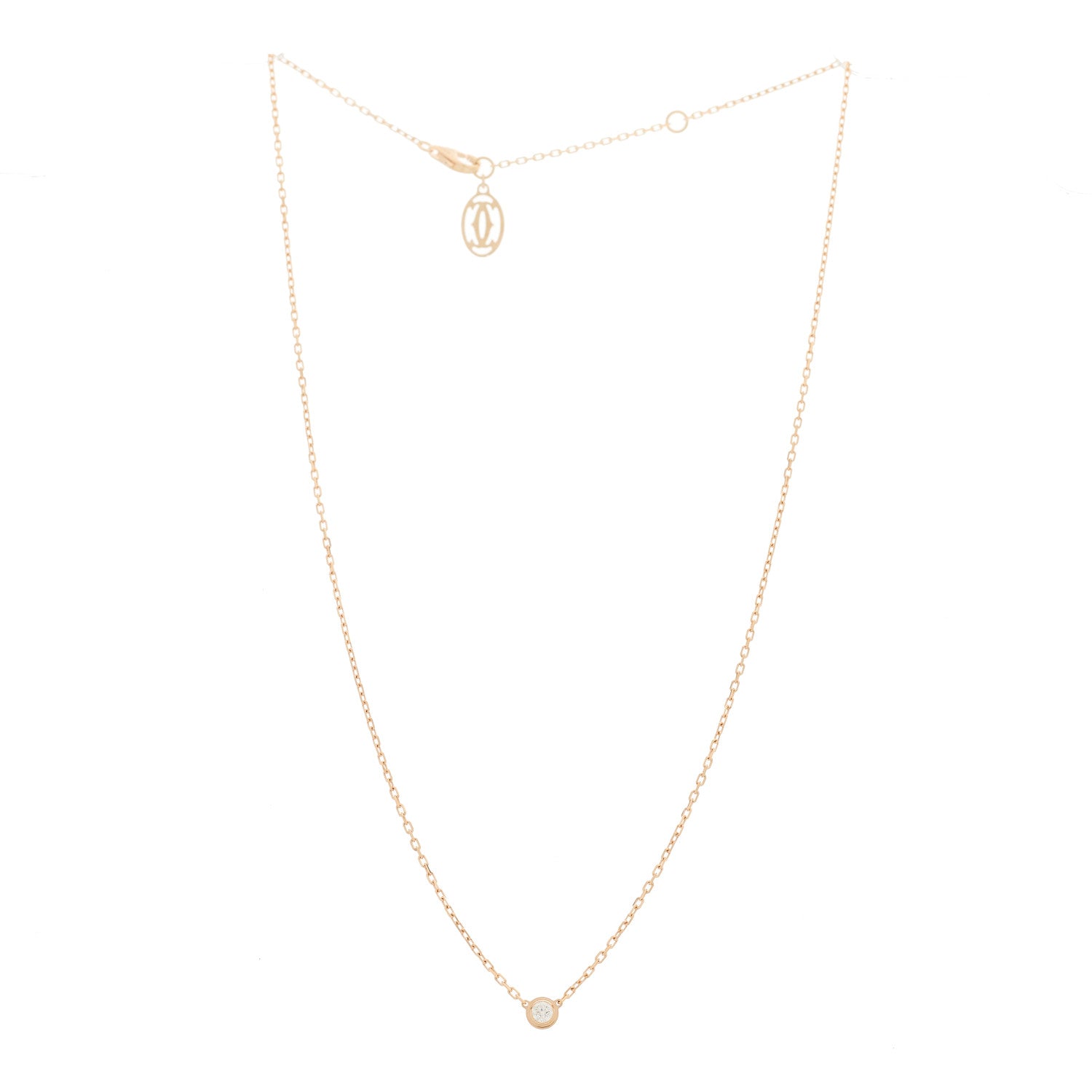 Cartier 18K Yellow Gold Diamond XS D'Amour Pendant Necklace 3 of 7