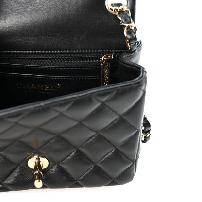 Chanel Lambskin Quilted Mini Square Flap Black 6 of 10