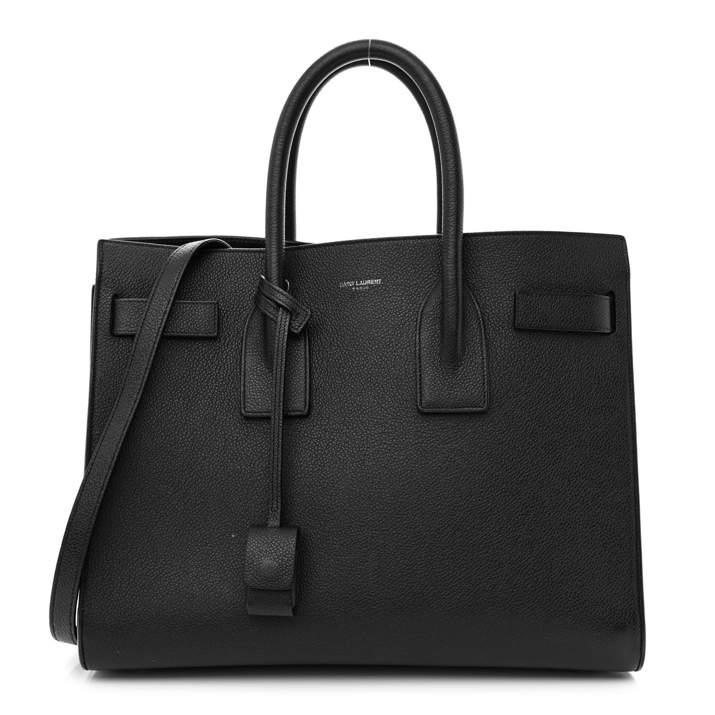 Grained Calfskin Small Sac De Jour Black