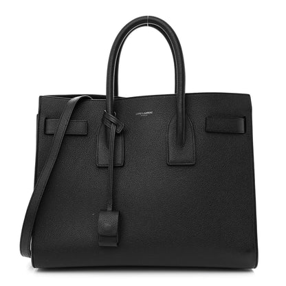 Saint Laurent Grained Calfskin Small Sac De Jour Black 1 of 12